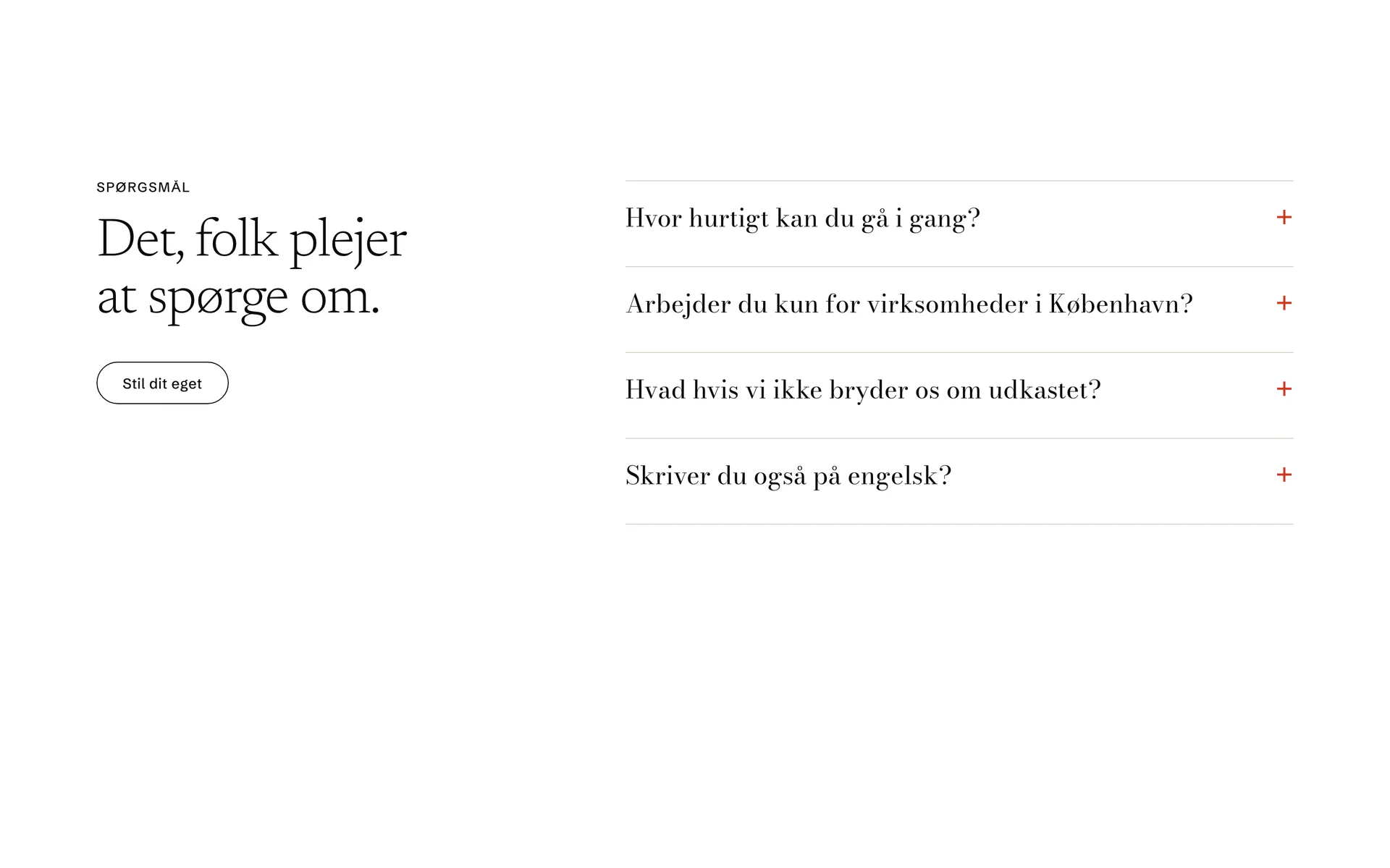 Spørgsmål og svar i designet Papir og koral: Det, folk plejer at spørge om.